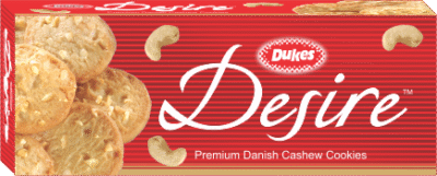 Dukes Desire Premium Danish Cashew cookies 70g x 25 Boxes