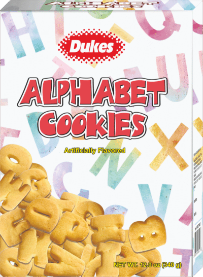 Dukes Alphabet Cookies 340g x 12 Box