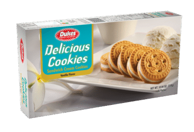 Dukes Delicious Sandwich Cream Cookies 310g x 24 Box (Round) - Image 3