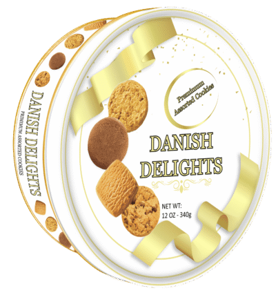 Danish Delights Premium Assorted Cookies 340 x 12 Tins