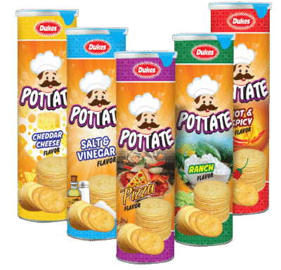 Dukes Pottate 114g x 24 Canisters