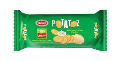 Dukes Potatoz Sour Cream & Onion Crackers 100g x 24 Pack
